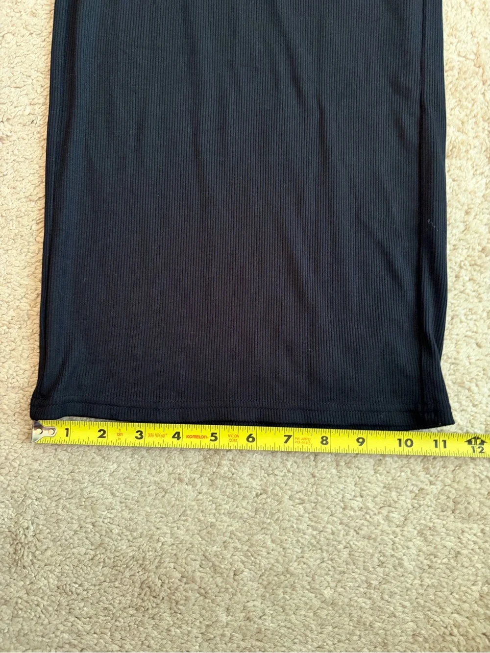 Alo Yoga NWT Mid Rise Dreamlight Straight Pants Ribbed Black Womens Sz S